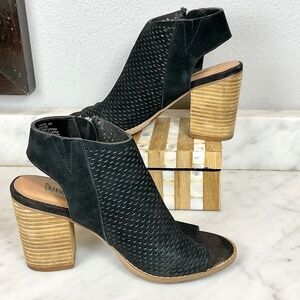 Steve Madden Abigail Leather Open Toe Ankle Boots Size 6M